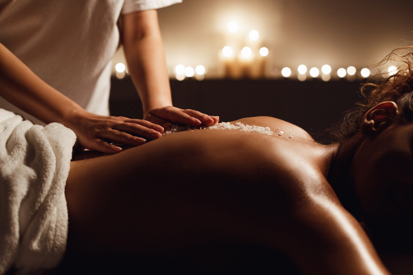 A relaxing massage by candlelight at The Salon Hamble